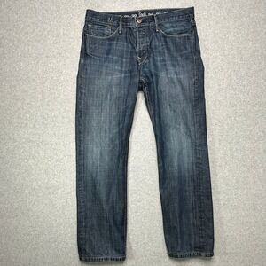 Earnest Sewn Fulton.06 Mens Straight Leg Jeans Dark Indigo Made in USA Size 33